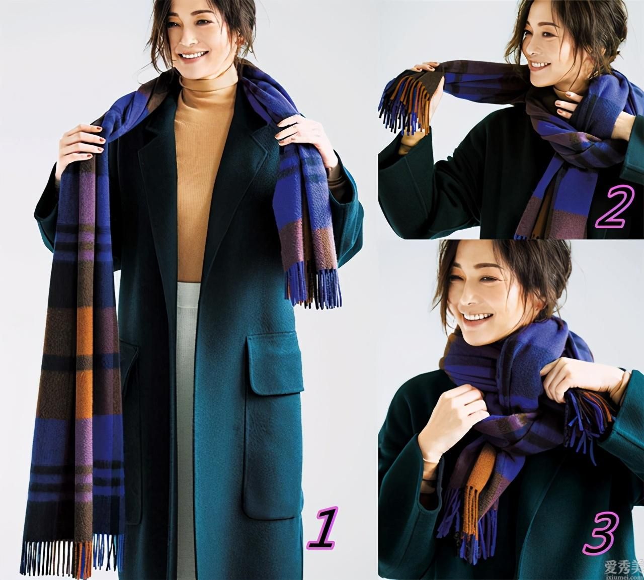 羊毛絨圍巾如何戴，才沒有縮脖子感，日本時尚造型師的方法原來超簡單
