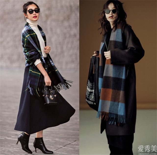 真服瞭日本女士會衣著打扮，一條圍巾戴出科技感，難怪冬日更美麗大方