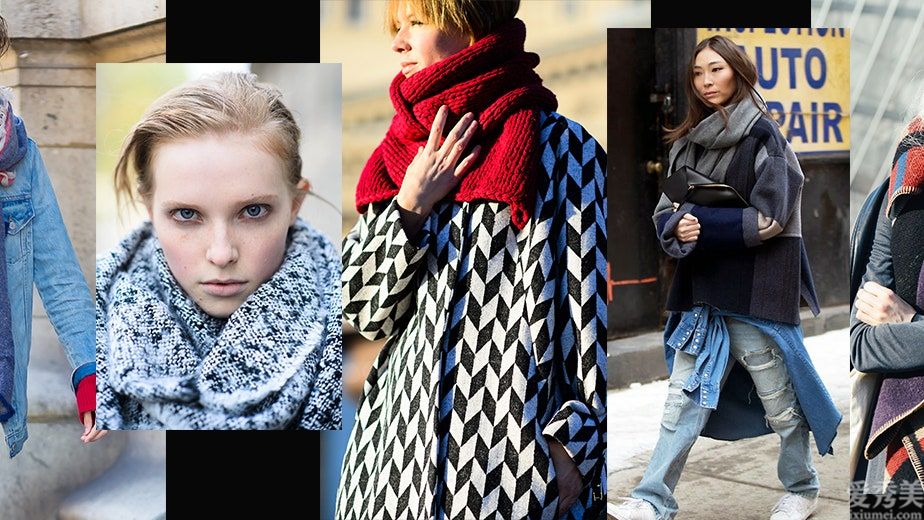 圍巾不止是防寒保暖必不可少，更能變為潮流趨勢武器裝備，4個圍巾戴法營造新形式美